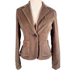 Vintage GAP Women's Velvet Ecru Blazer Jacket Size 6 Casual Holiday